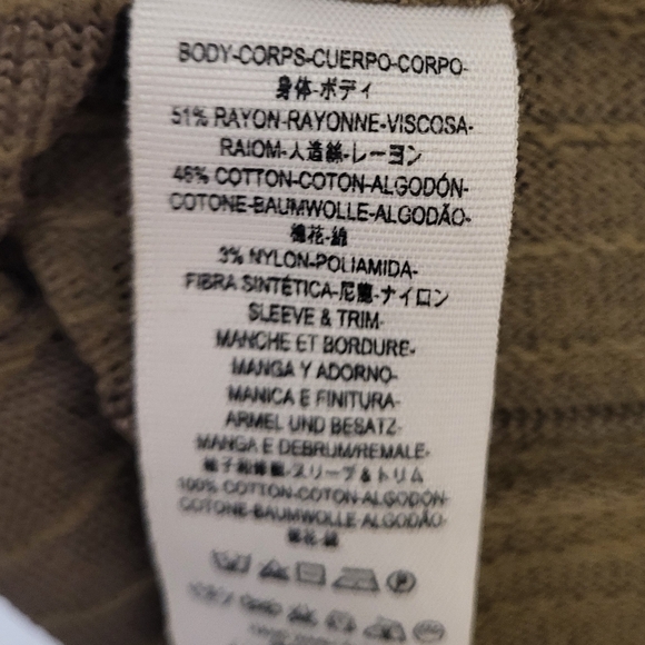 Free People Olive Green Rib & Ruffles Sweater Dress/Tunic Size Small - Picture 14 of 16